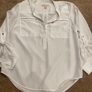 Michael Kors White Blouse Top Size Medium